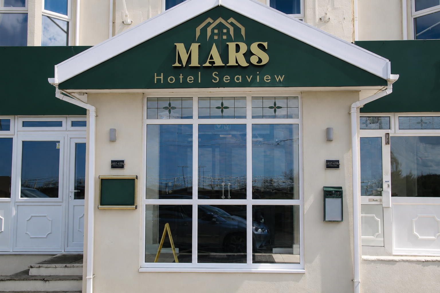 Exterior of Mars Hotel Seaview on Blackpool seafront