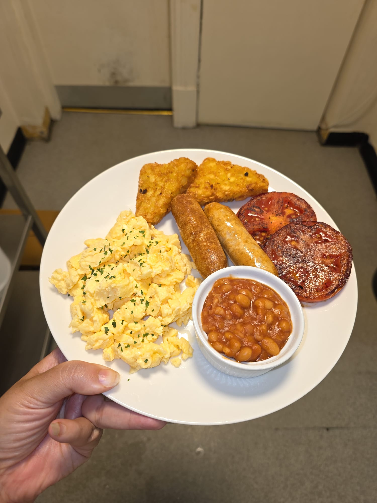Cooked breakfast at Mars Hotel Seaview Blackpool hotel restaurant